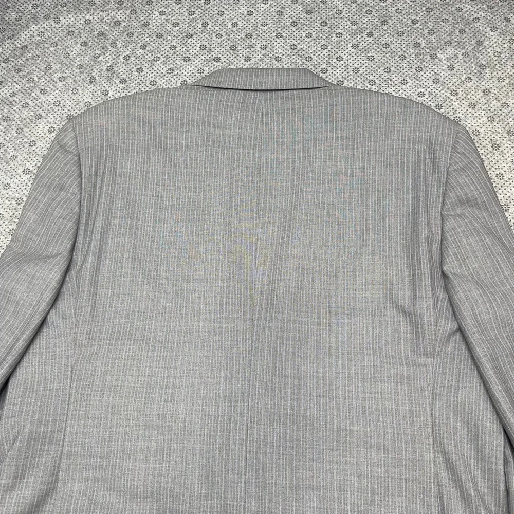 Brooks Brothers Regent Blazer 40R/W34 Grey Pinstripe Reda BrooksCool Wool Silk